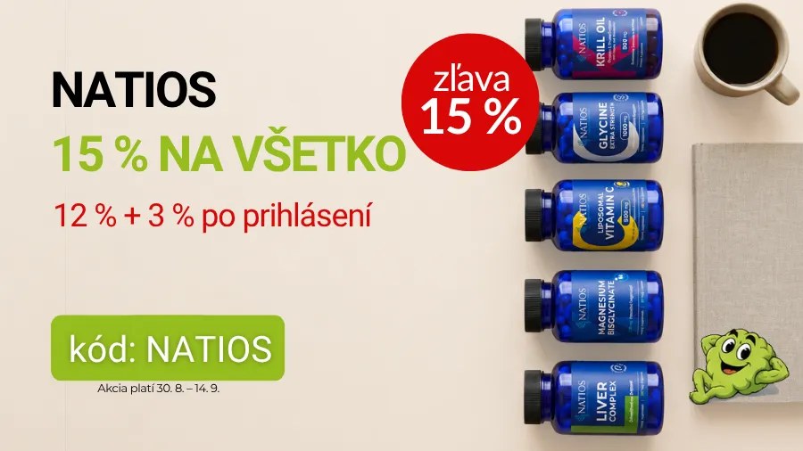 Sleva 15 % NATIOS do 14.9. 